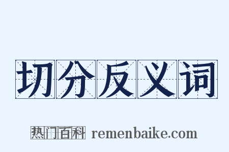 切分反义词是什么意思的图片